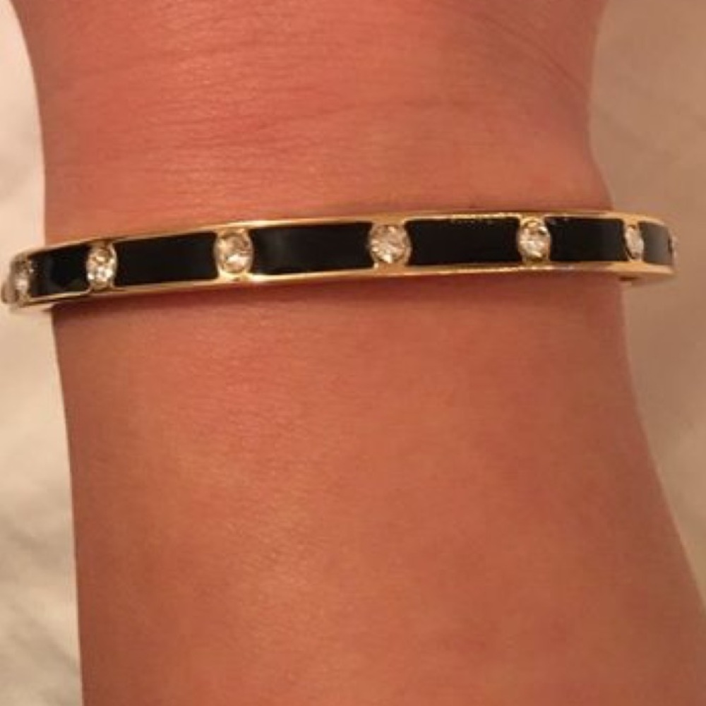Kate Spade Black and Gold Bangle Bracelet EUC - Picture 2 of 5